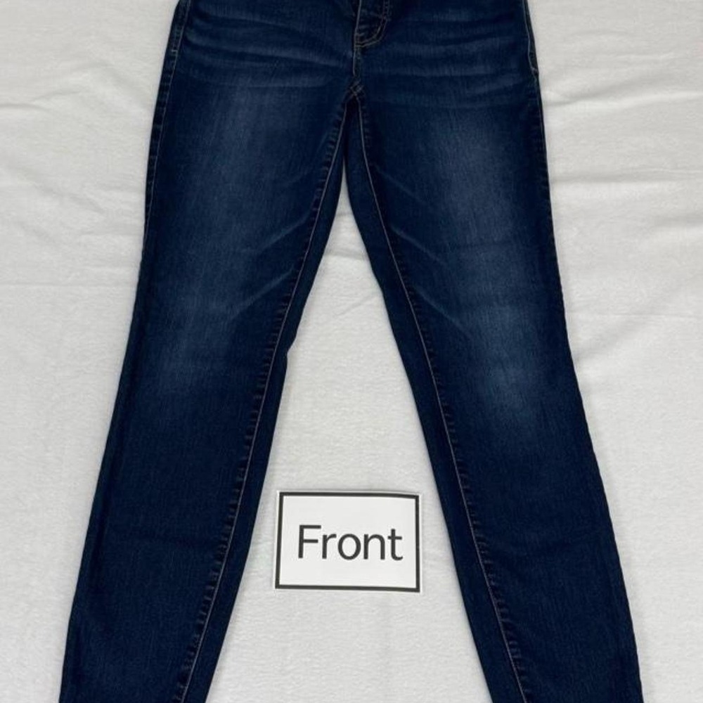 Maurices Everflex High Rise Dark Wash Skinny Jeans Size 12 Long Blue Denim